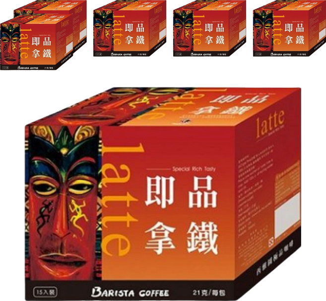 BARISTA COFFEE 西雅圖 即品拿鐵, 21g, 15包, 6盒
