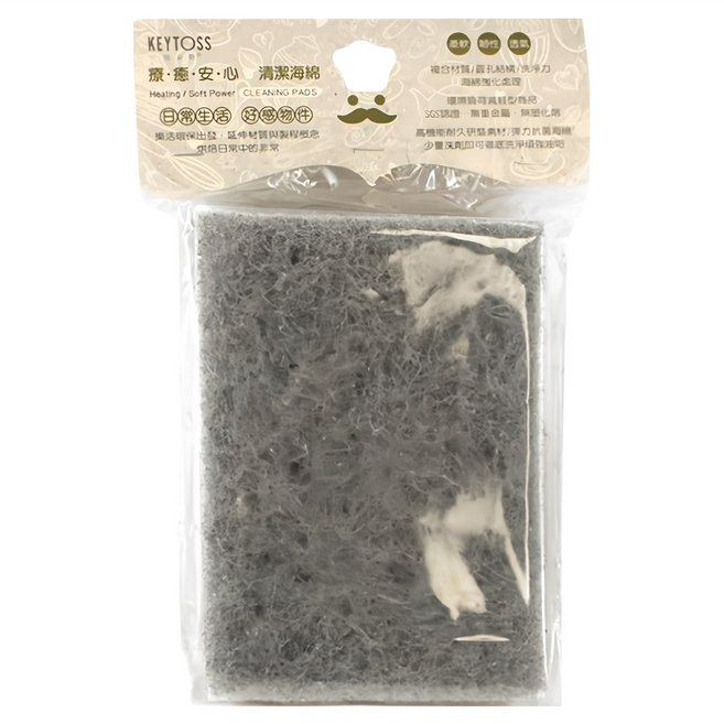 KEYTOSS 詰朵斯 抗油纖維 鍋具清潔菜瓜布 加厚型 14.3*9.6cm CK7872, 2入, 1包