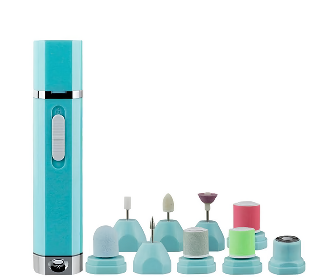 9合1電動磨甲器/電動指甲器/多功能磨腳器電動女款, 1個, 混合色