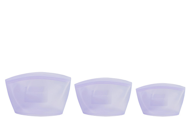 SiliPot 頂級矽膠密封袋組, S 500ml + M 850ml + L 1500ml, 3個, 1組