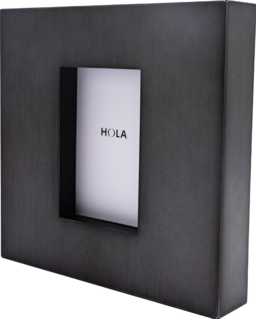 HOLA 和樂家居 伊登簡約金屬牆面相框 4x6吋, 方框 拉絲黑, 1個