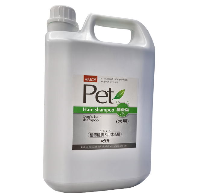 MASCOT 美克 驅蚤蝨植物精油沐浴精 犬用, 4L, 1桶