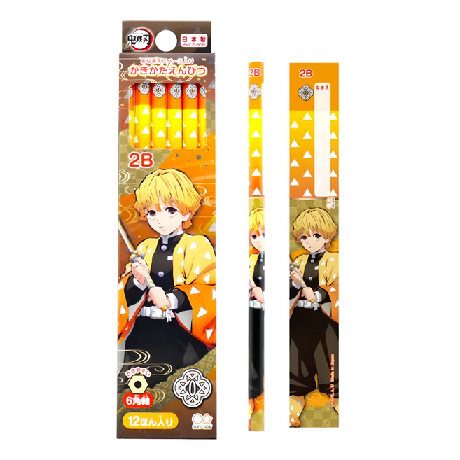 sun-star 鬼滅之刃珠光版鉛筆 2B, 我妻善逸, 12支