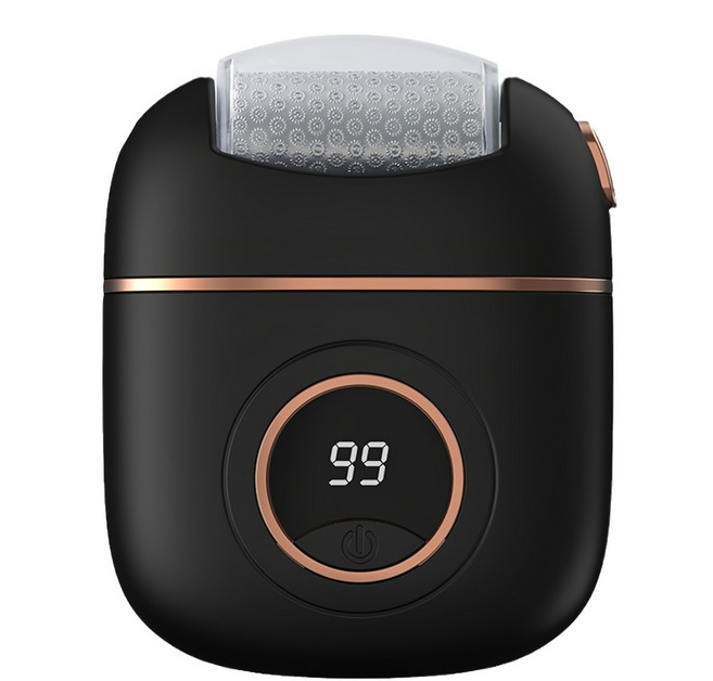 喵汪森林 數顯電動磨腳器 附粗 + 細磨頭 合金款 英文版, 單一商品, 黑色