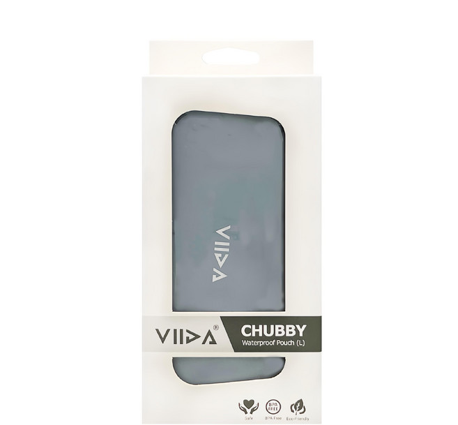 VIIDA CHUBBY系列 防水收納袋 L 18*9.3*3.4cm, 迷霧藍色, 1個