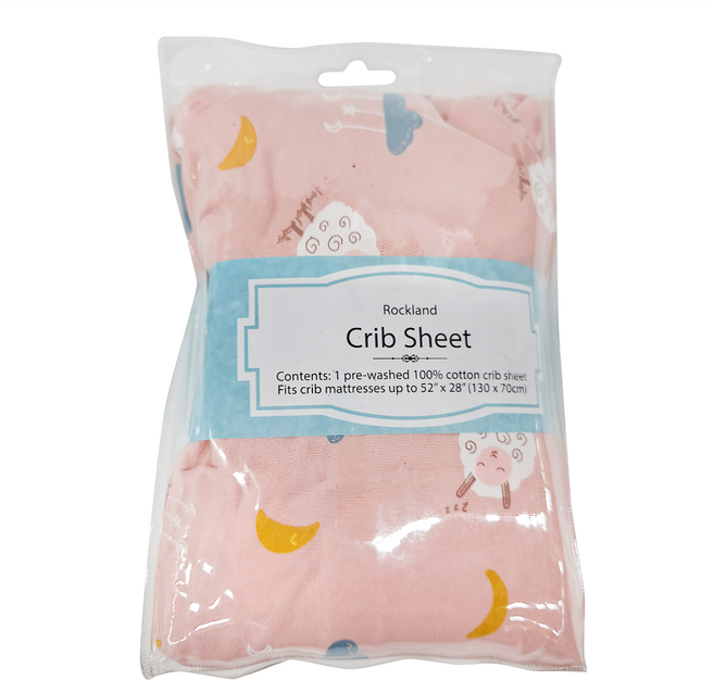 La Joie 喬依思 100/純棉彈性床包, 粉紅綿羊 粉紅色, 1個