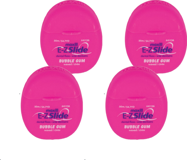 maxill 美適 微蠟潔牙線 泡泡糖, 50m, 1個, 4個