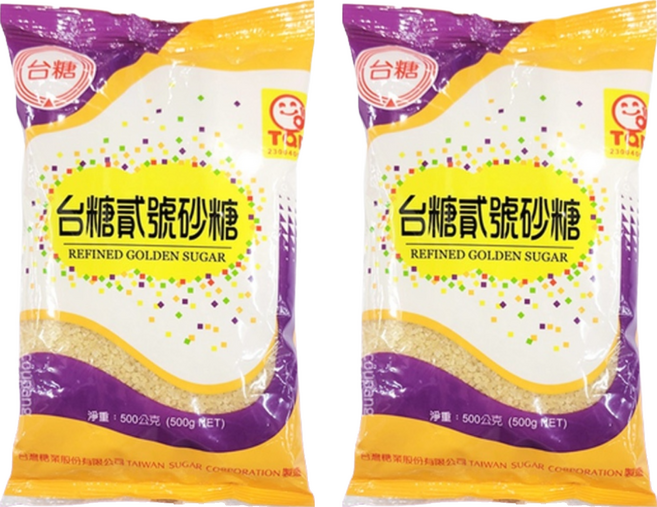 台糖 貳號砂糖, 500g, 2包