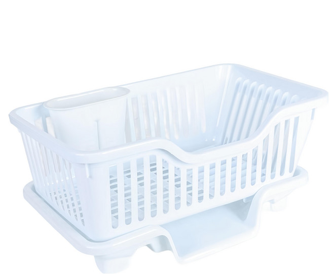 小麥購物 碗盤瀝水置物架 中開 L1120 小, 1層, 1個, 白色