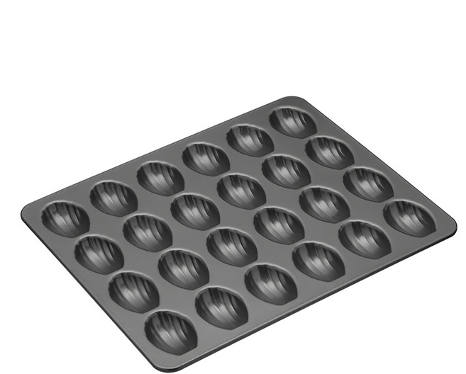 Masterclass 24格不沾迷你瑪德蓮烤盤 耐熱達220度C 不沾雙層碳鋼 有機矽塗層, 1個