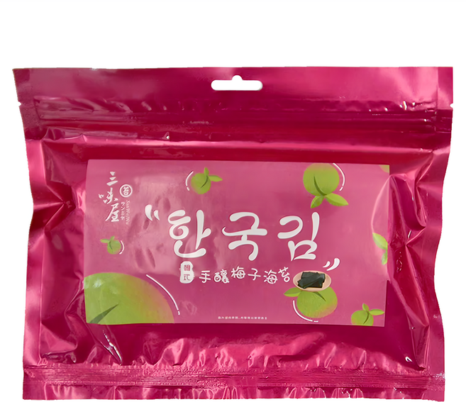 三味屋 韓式岩燒梅子海苔, 40g, 1包