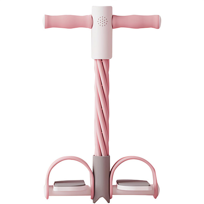 MICHAEL FITNESS 麥克健身 語音計數腳蹬拉力器, 粉, 1個