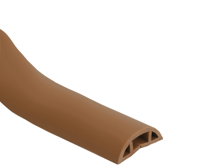 LEadhack 導線駭客 軟質配線槽/無痕阻燃絕緣電線壓條 3m x 4cm, 淺咖色, 1條