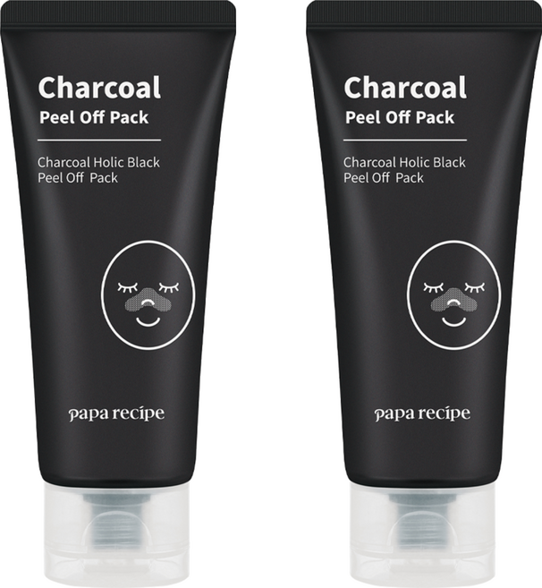 papa recipe 活性炭黑膠鼻膜 含25 000ppm木炭粉, 1條, 2條