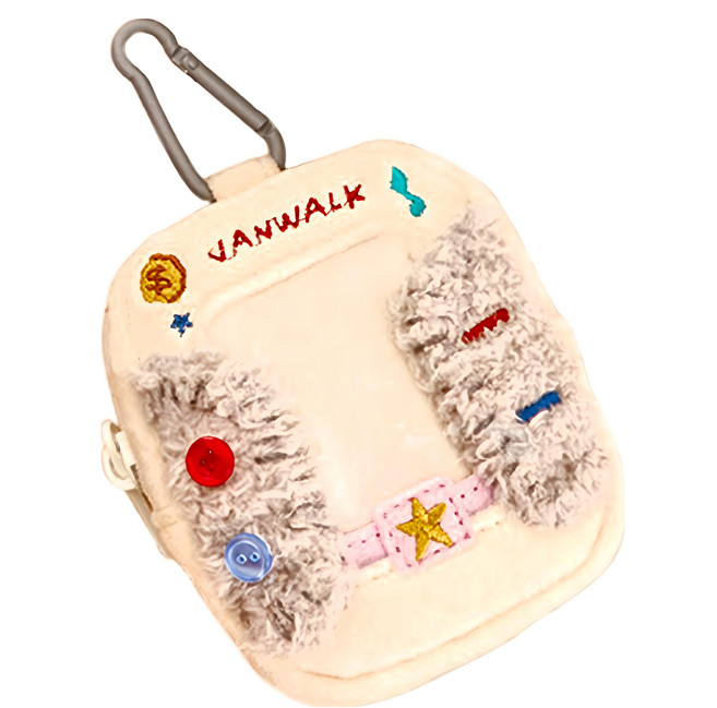 Vanwalk 出走 牛仔毛絨迷你小巧零錢包 K409 150g 1個