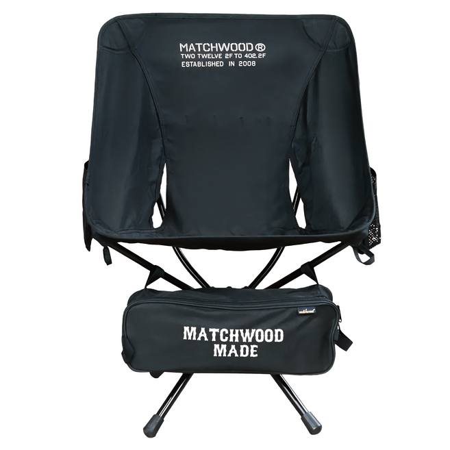 matchwood 戰術旋轉露營椅 MHWDAS063BK, 黑色, 1個