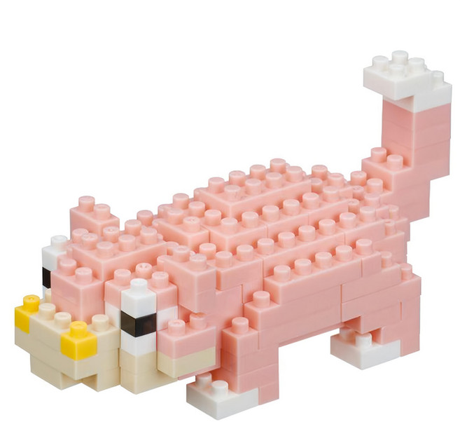 nanoblock 河田積木 迷你積木 NBPM-065, 呆呆獸 粉色, 1入