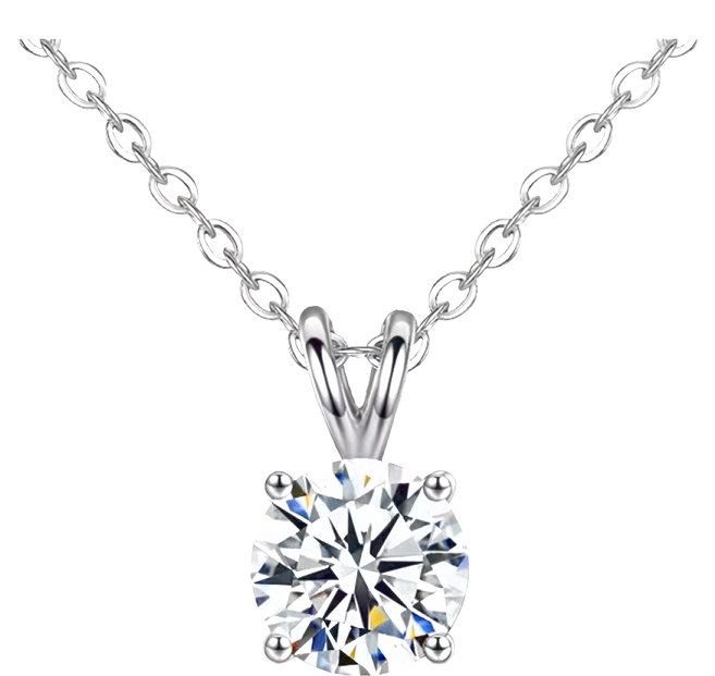 CF Diamond 項鍊 莫桑鑽 D色 FL淨度 3EX切工 精美歐式禮盒組