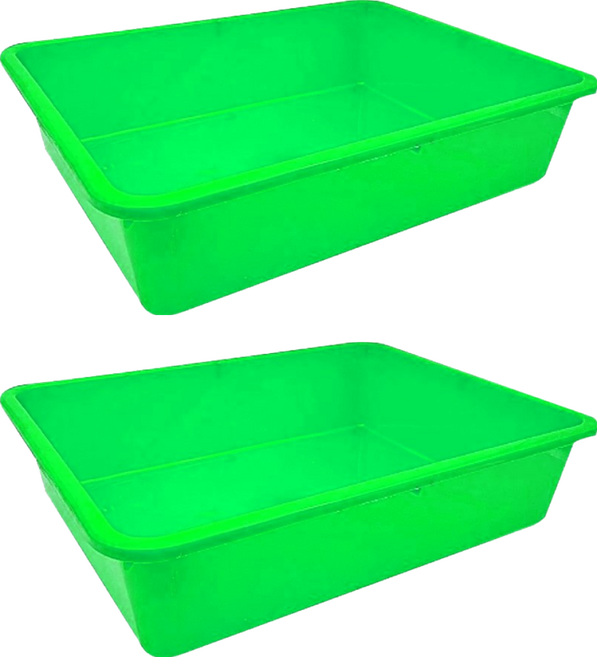 百貨King 550密林 置物籃 收納籃 48.5 x 38.3 x 12.5cm, 綠色, 2個