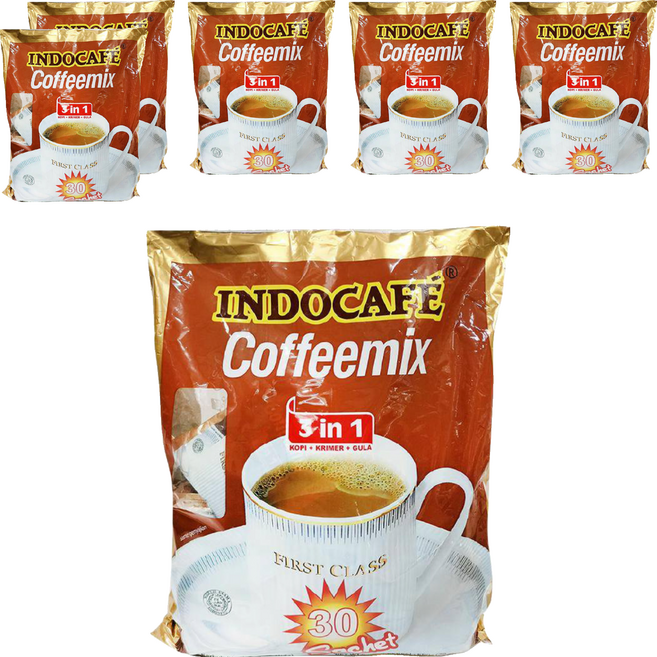 INDOCAFE 迎樂 COFFEE MIX 3合1咖啡, 20g, 30包, 6袋