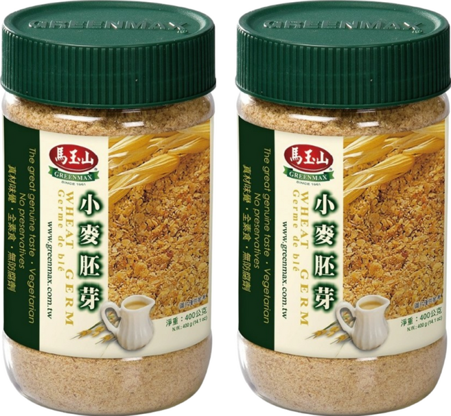 馬玉山 小麥胚芽 全素 無防腐劑, 400g, 2罐