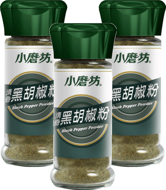 小磨坊 清香黑胡椒粉, 32g, 3瓶