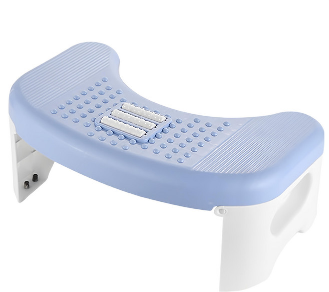 小麥購物 L560 多功能防翹腳腳踏板 40 x 26 x 18cm, 藍色 + 白色