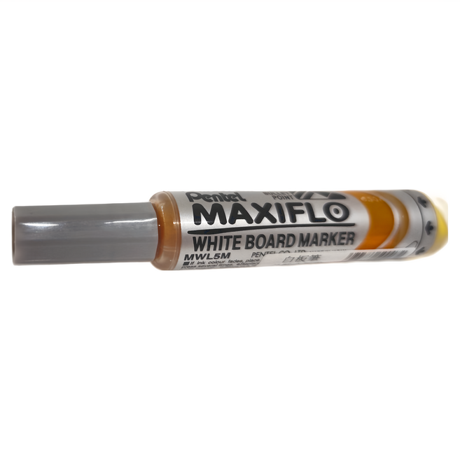 Pentel 飛龍文具 MAXIFLO 白板筆 MWL5M, 黃色, 12支