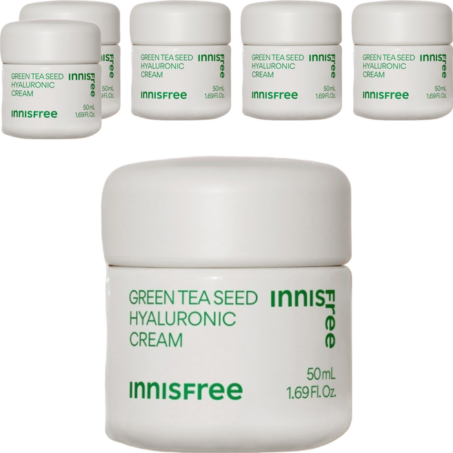 INNISFREE 台灣公司貨 綠茶籽精粹保濕乳霜, 50ml, 6件