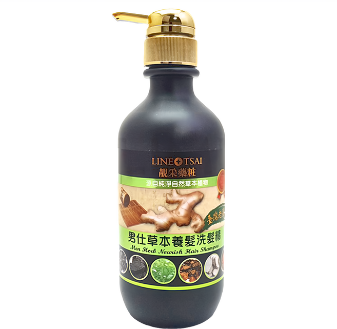 靚采藥粧 老薑草本養髮洗髮精 男士用, 500ml, 1瓶