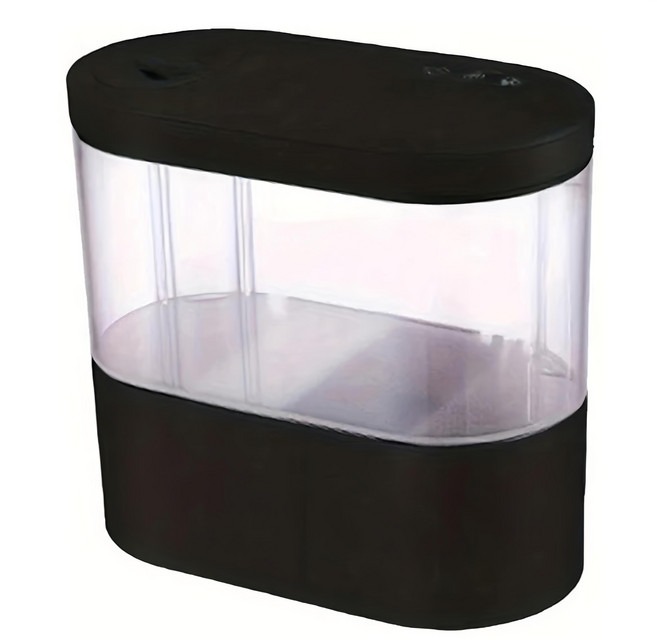 水幻奇境 迷你桌面魚缸 360度高清視角 USB, 黑色, 1個