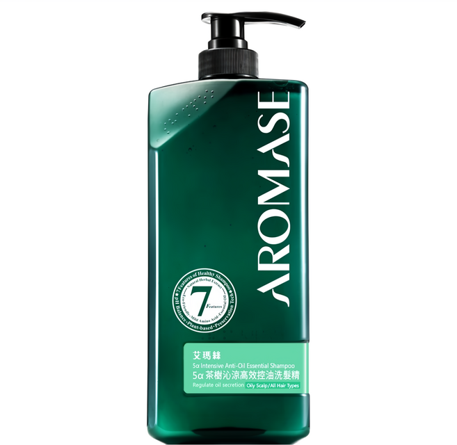AROMASE 艾瑪絲 5α茶樹沁涼高效控油洗髮精, 400ml, 1瓶