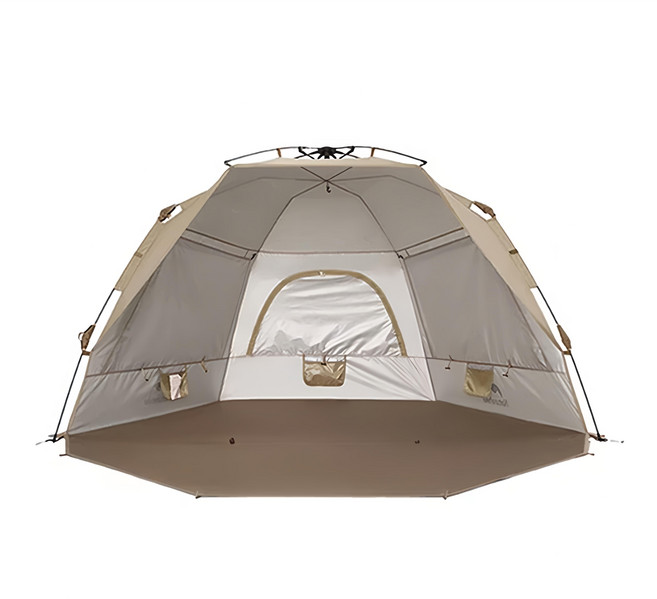 Naturehike 挪客 速開銀膠自動沙灘野餐帳篷 CNK2300ZP023 245 x 136 x 136cm 3.4kg, 棕色, 3~4人