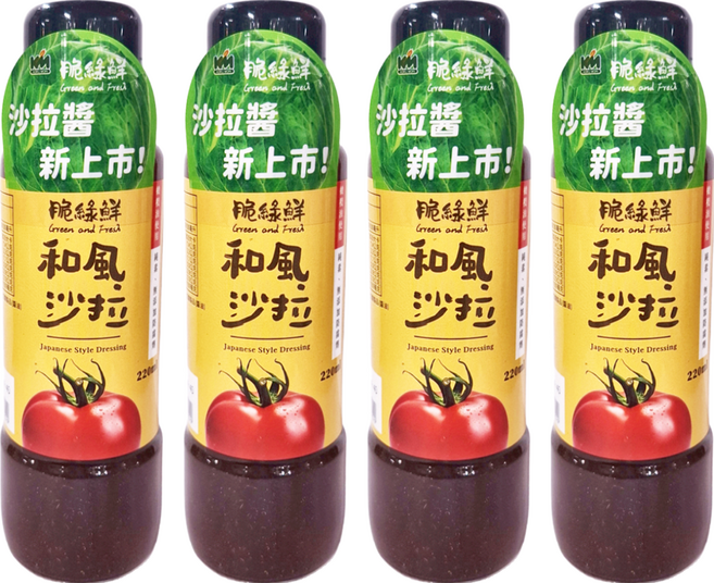KOKUMORI 穀盛 和風脆綠鮮沙拉醬, 220ml, 4瓶