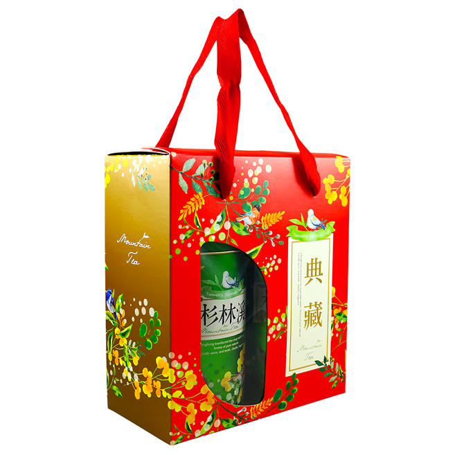 龍源茶品 鑫龍源 典藏茗韻杉林溪烏龍茶葉禮盒, 150g, 2罐, 1盒
