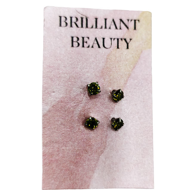 Brilliant Beauty 耀眼美人 鋯石鑽 養耳棒 過爐款 Set 2個