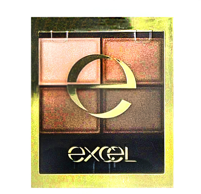EXCEL 裸色深邃眼影 4.3g, SR02 俐落金棕, 1個