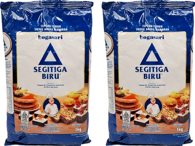 Indofood 小麥麵粉 SEGITIGA BIRU Tepung Terigu, 1kg, 2包