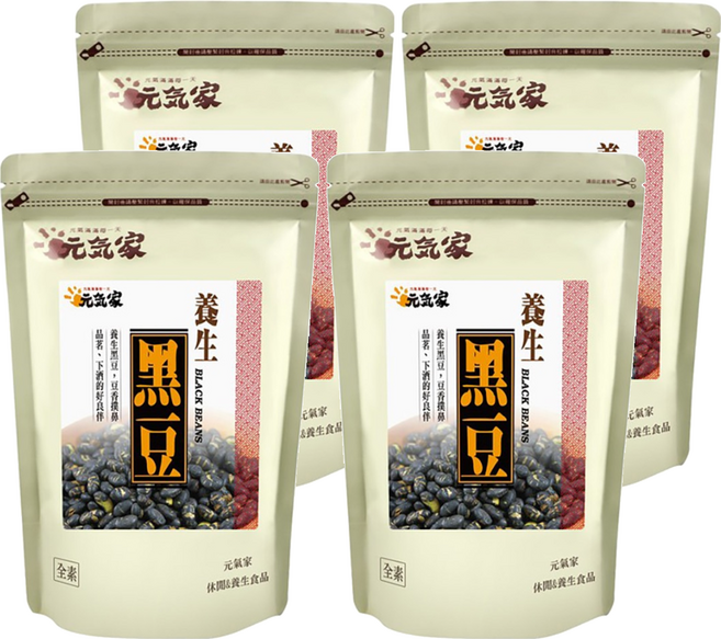 元氣家 養生黑豆, 200g, 4包