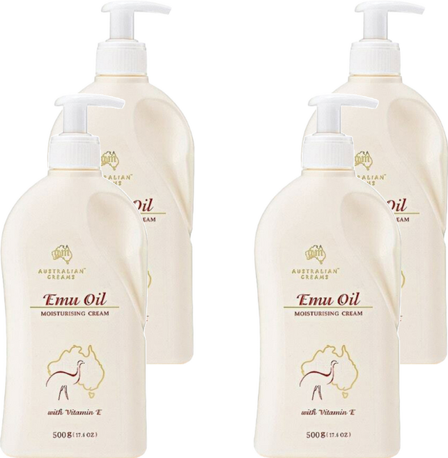 g and m 鴯鶓油滋潤保濕霜, 4瓶, 500ml