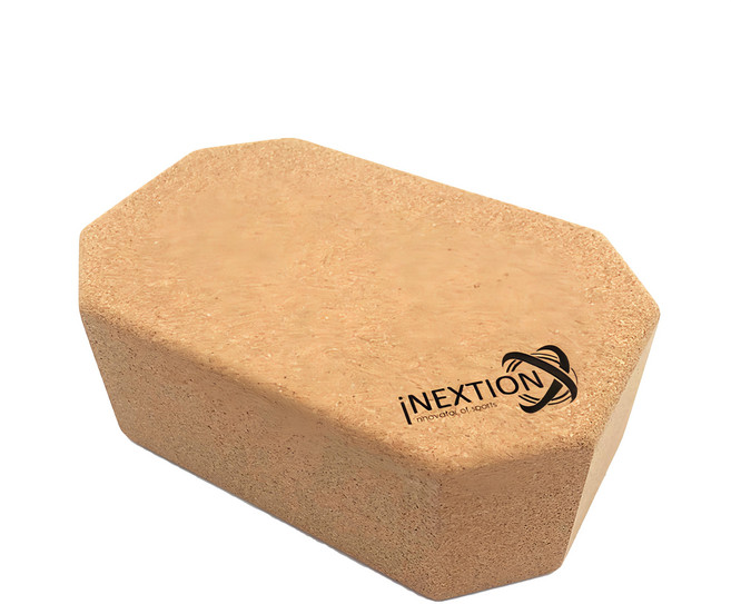 iNEXTION Cork Yoga Block 羽量級八角軟木瑜珈磚 60D, 1個, 軟木色