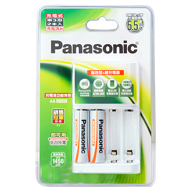 Panasonic 台灣公司貨 充電器組合包 低階3號 2入, 1組