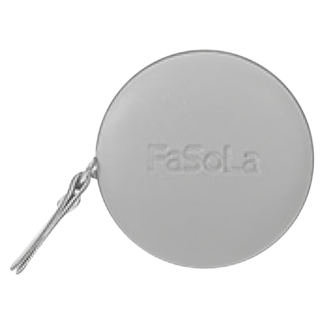 FaSoLa 新版迷你捲尺 隨身PU量尺 一鍵自動卡位/圓形-灰色, 2個, 150cm