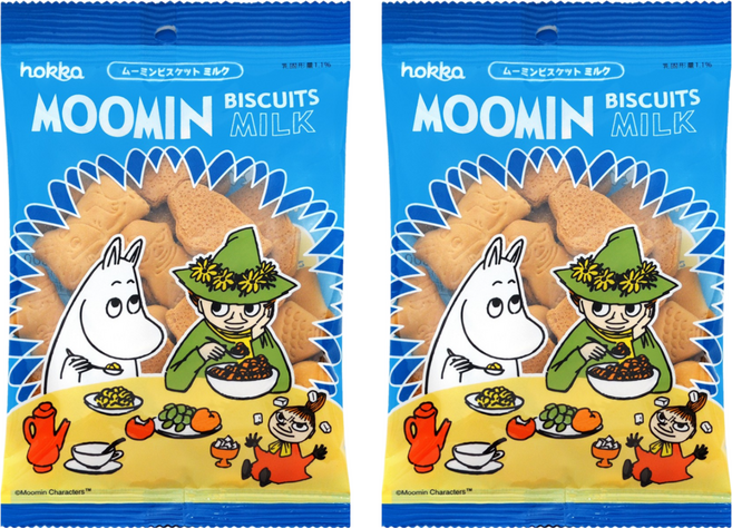 Hokka 北陸製菓 嚕嚕米造型餅乾 牛奶口味, 72g, 2包