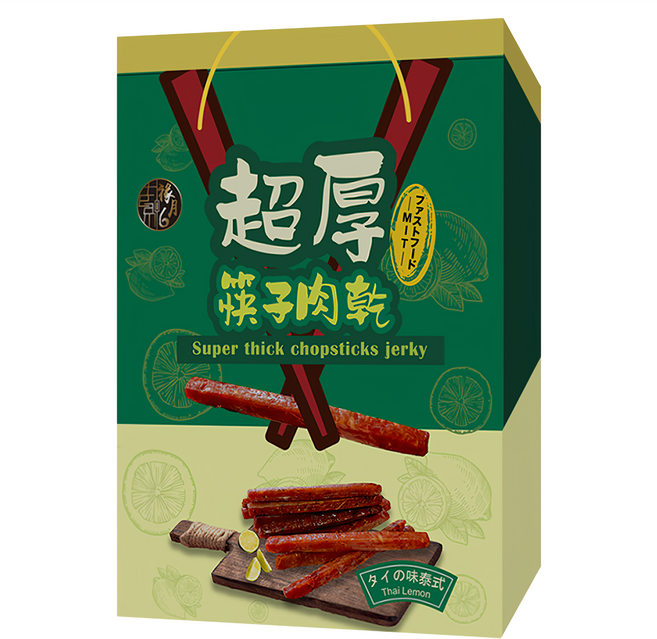 SUNFOOD 太禓食品 超厚筷子肉乾伴手禮盒 泰式, 240g, 1盒