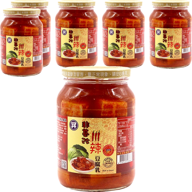 正昇 非基改川辣豆腐乳, 810g, 6罐
