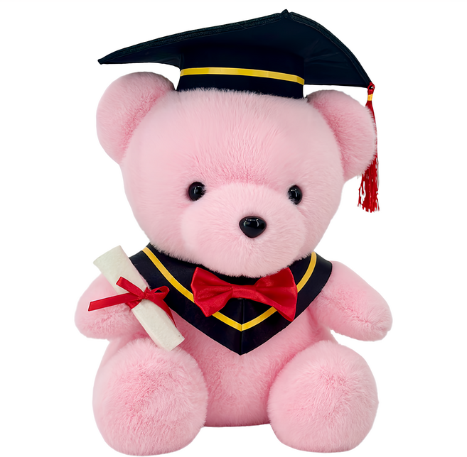 AllBeMine 歐比邁 畢業熊 1088059-3 12吋 新款毛絨, 30cm, 粉紅色, 1個