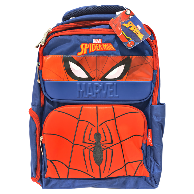 MARVEL 漫威 SPIDER-MAN 蜘蛛人時尚尼龍背包 藍色 + 紅色