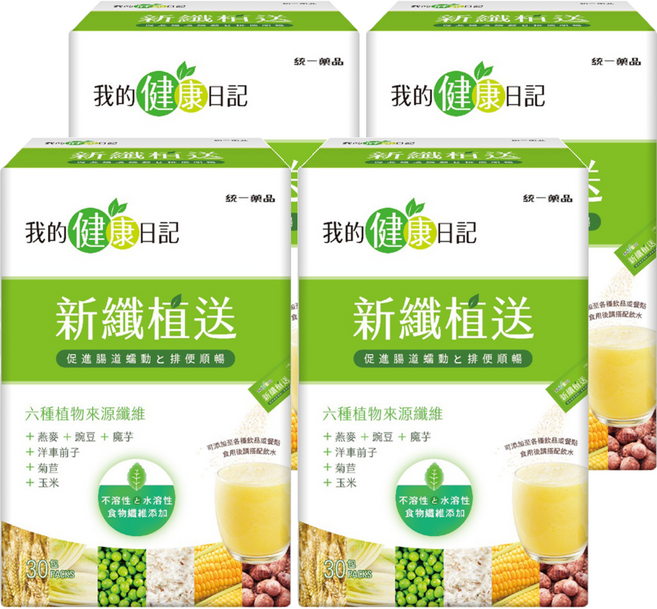 我的健康日記 新纖植送 纖維粉, 30包, 6.6g, 4盒