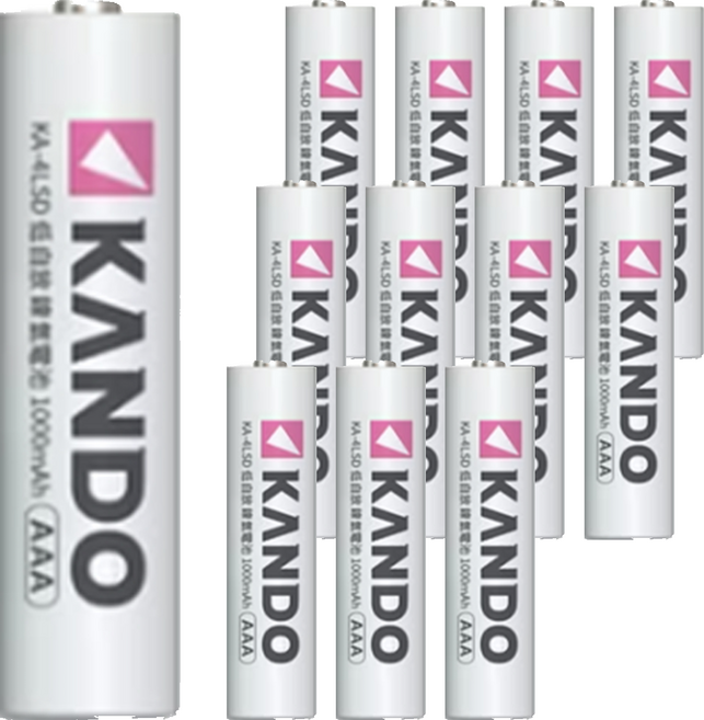KANDO 感動 4號低自放鎳氫充電電池 1000mAh KA-4LSD, 4顆, 3組